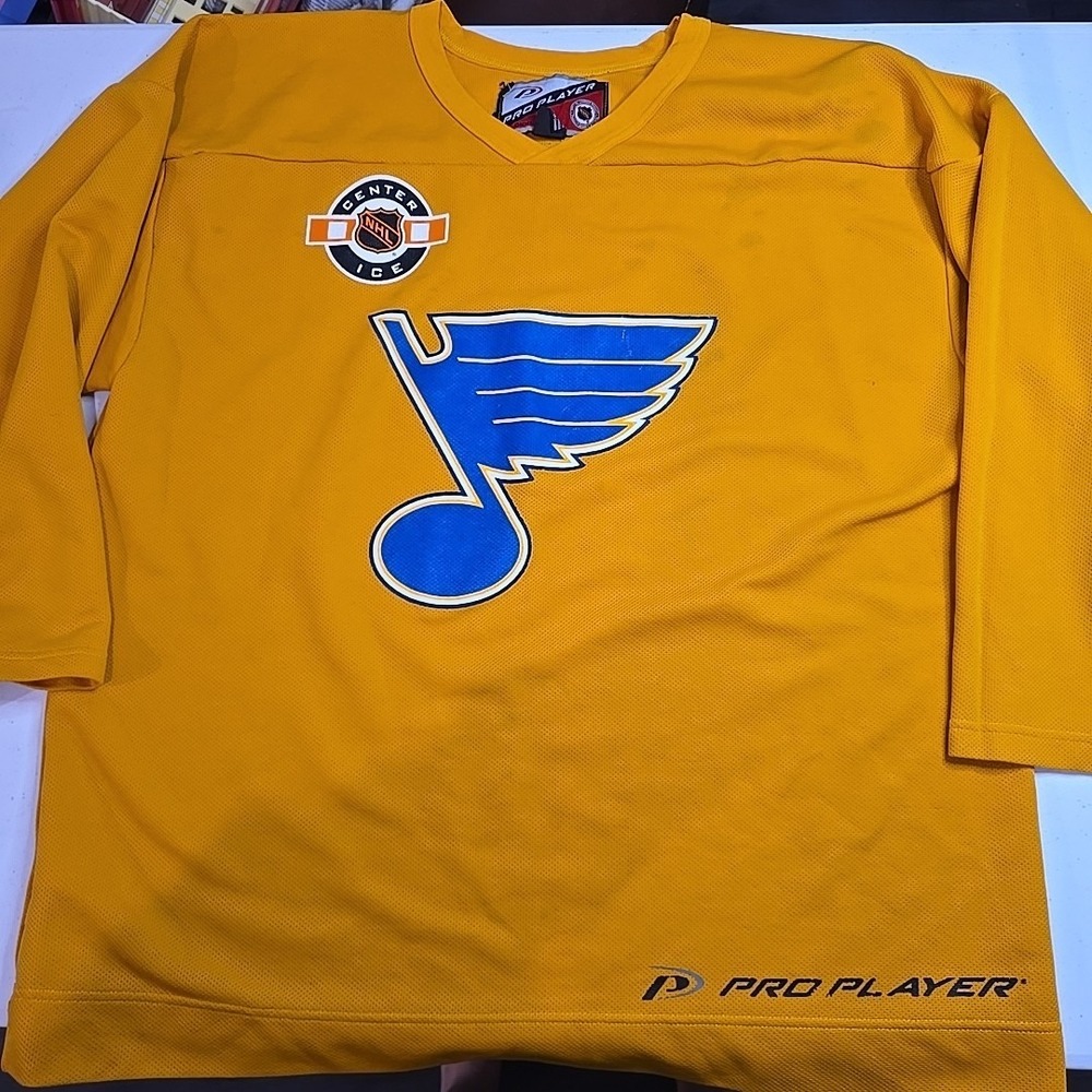 VTG CCM NHL CENTER XL ICE‎ BUD LIGHT PARTY ZONE ST. LOUIS BLUES JERSEY RARE